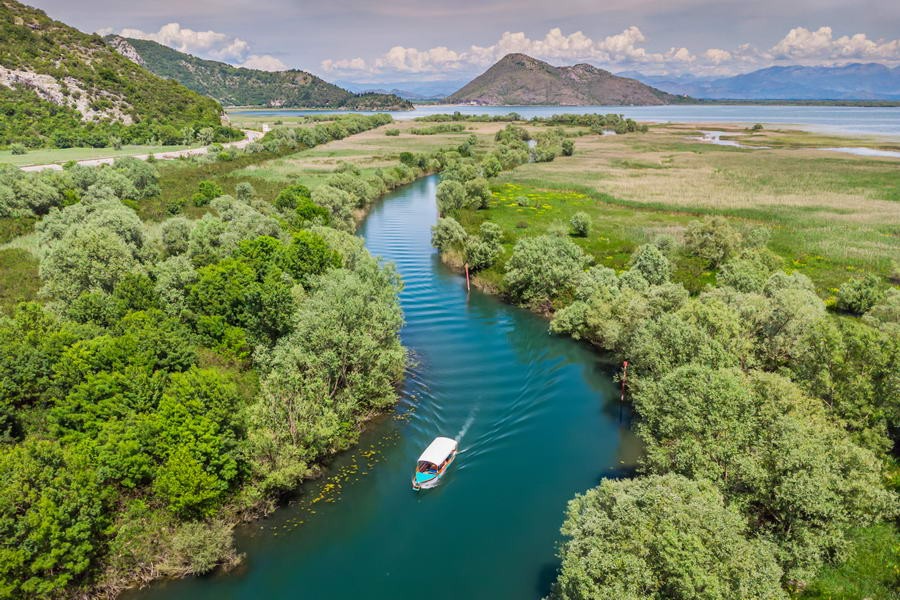 Private boat on Skadar Lake